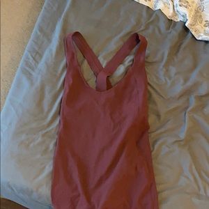 Size 8 lululemon tank top - burgundy